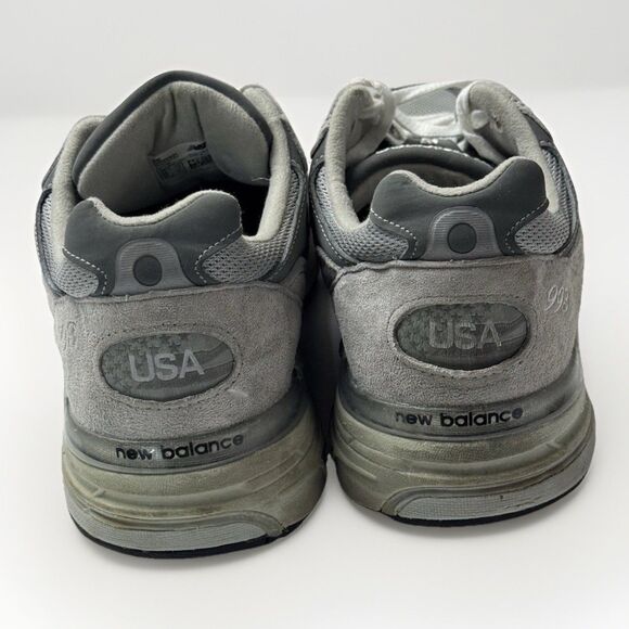 Size 9.5 4E- New Balance 993 Gray White - Picture 4 of 7